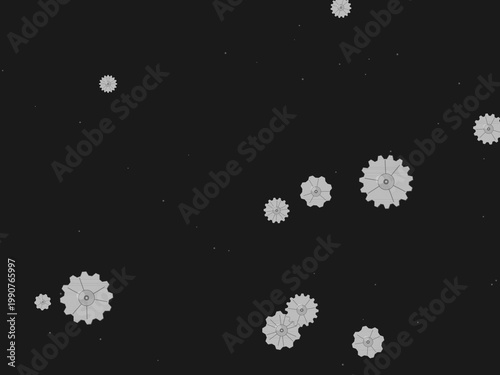 Industrial Steampunk Gears Clockwork Pattern Design