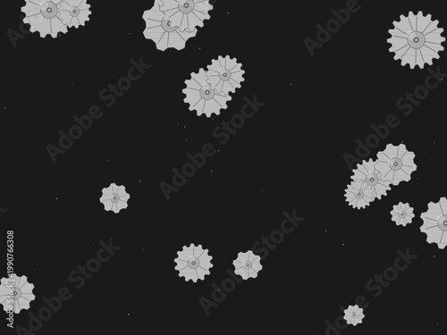 Mechanical Gear Steampunk Pattern Vintage Background
