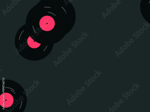 Vinyl Record Groove Pattern Retro Music Background
