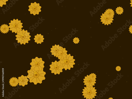 Steampunk Gears Mechanical Pattern Industrial Background