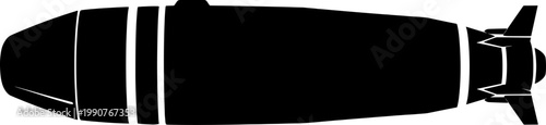 Precision guided munition bomb silhouette modern air force weaponry