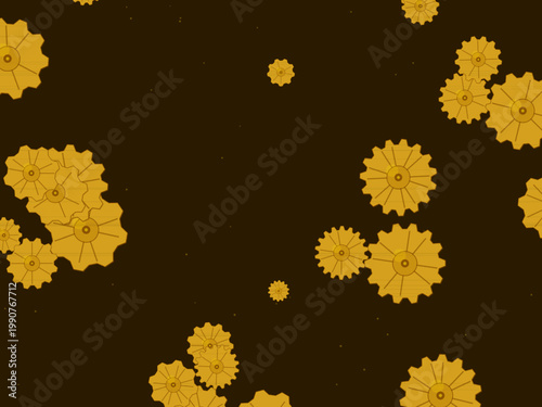 Victorian Steampunk Cog Gear Pattern Design