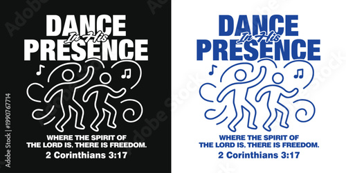 Christian Praise and Worship Vector Illustration for Apparel