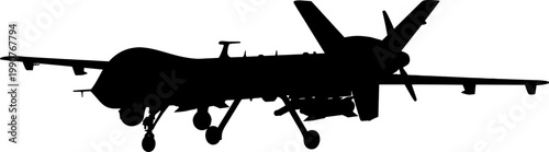 Armed reconnaissance unmanned aircraft system silhouette