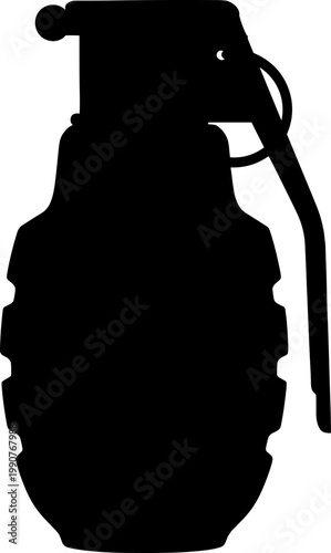 Classic pineapple style hand grenade silhouette