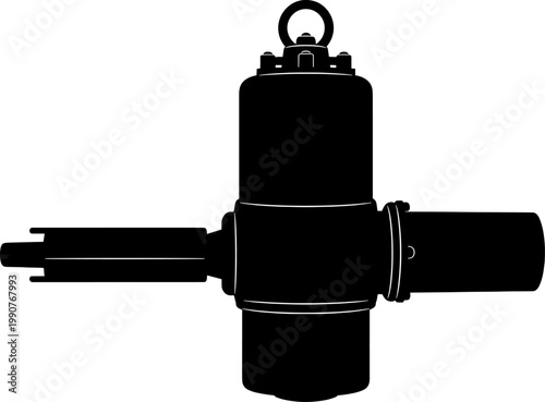 Industrial fire hydrant silhouette for emergency water supply