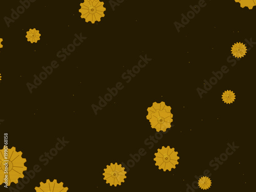 Brass Gear Cog Steampunk Pattern Background