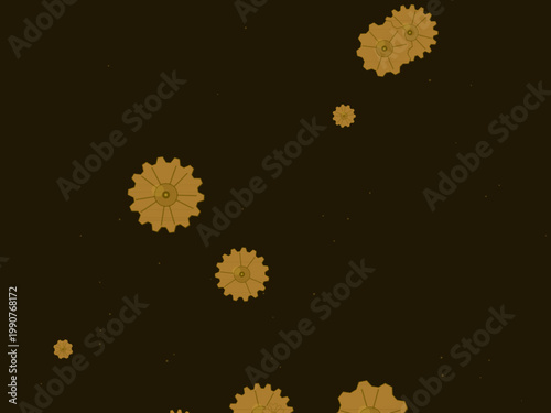 Industrial Steampunk Gears Clockwork Pattern Design