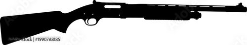 Semi automatic shotgun silhouette used for sport shooting and home defense