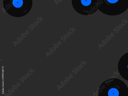 Vintage Vinyl LP Record Pattern Music Design