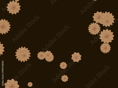 Mechanical Gear Steampunk Pattern Vintage Background