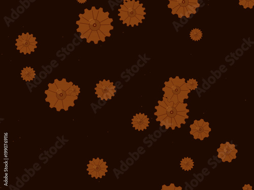 Mechanical Gear Steampunk Pattern Vintage Background