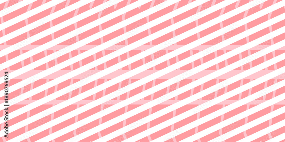 Obraz premium Light pink seamless stripes background. Abstract watercolor strokes repeated pattern. Summer pastel straight horizontal lines for fabric, wrapping paper, textile, banner, poster. Vector wallpaper