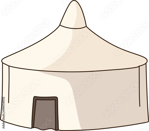 Hajj Tent Mina Pilgrimage Illustration