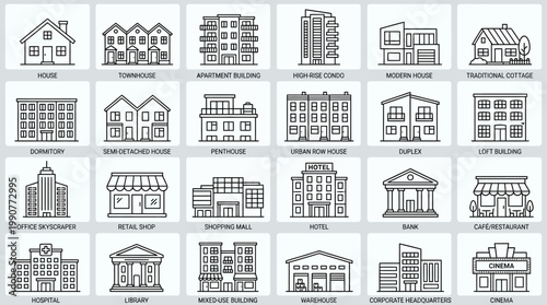 Various House Building Types.