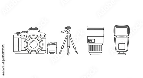 Camera and photography equipment tools.