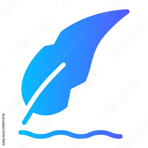 feather pen gradient icon