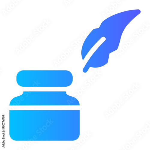 quill pen gradient icon