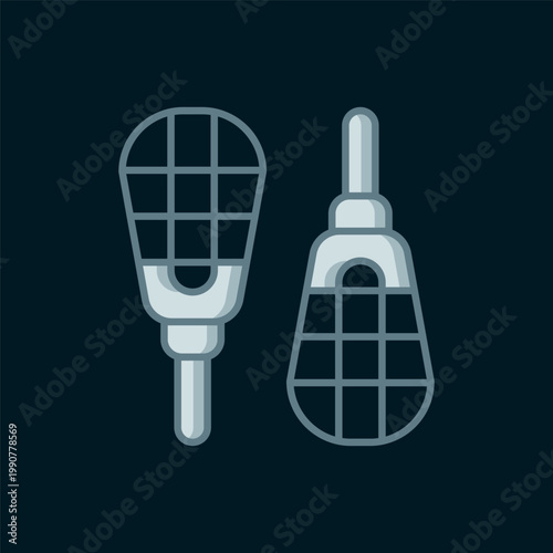 Line Snowshoes icon isolated on black background. Winter sports and outdoor activities equipment. Flat filled outline style with shadow. Vector