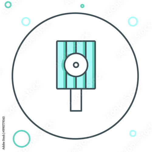 Line Spray can nozzle cap icon isolated on white background. Colorful outline concept. Vector