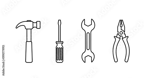 Tools for fixing and repairing work.