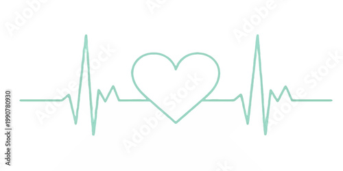 heart heartbeat symbol heart beat cardiogram and medical pulse line vector for health care life monitor and cardiology medical ekg illustration icon for hospital and valentine love design