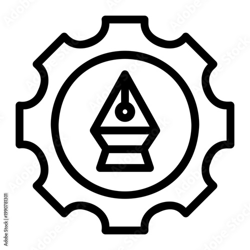 content management line icon