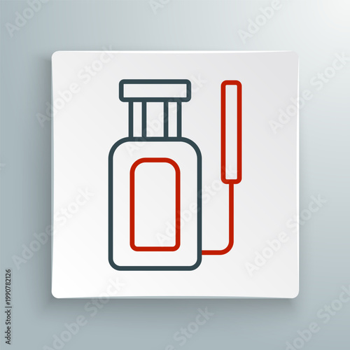 Line Garden sprayer for water, fertilizer, chemicals icon isolated on white background. Colorful outline concept. Vector