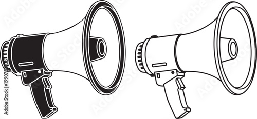 megaphone on white background