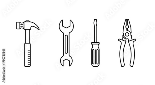 Tools for fixing and repairing work.
