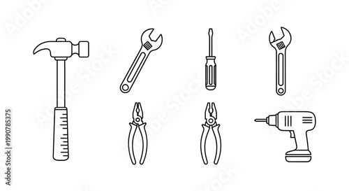 Collection of various hand tools.