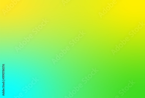 Vibrant Abstract Gradient Background with Smooth Yellow Green and Cyan Color background