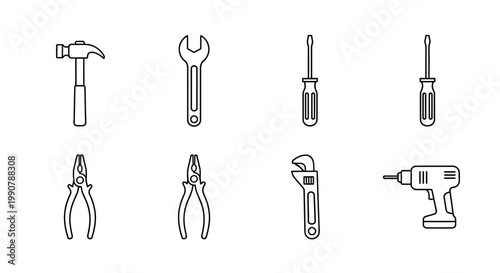 Collection of various hand tools.