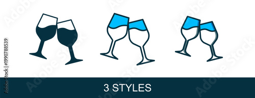 Filled outline Wine glass icon isolated on white background. Wineglass sign. Vector