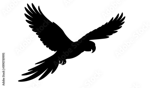 Elegant Minimalist Black Eagle Vector Illustration for Branding and Logo Design