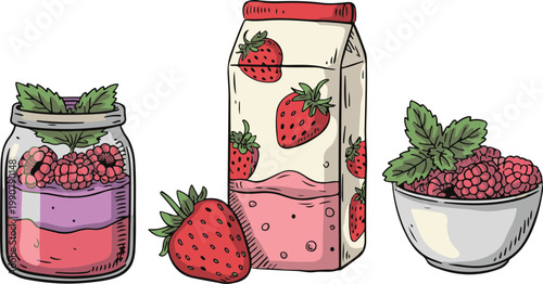 raspberry jam in glass jar