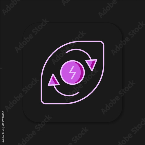 Filled outline Water energy icon isolated on black background. Ecology concept with water droplet. Alternative energy concept. Flat filled outline style with shadow. Vector