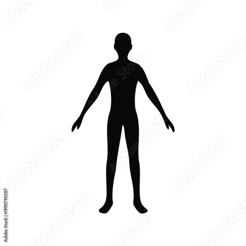 Full body silhouette of a generic man in a neutral position