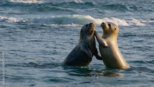 The seals are dancing.
