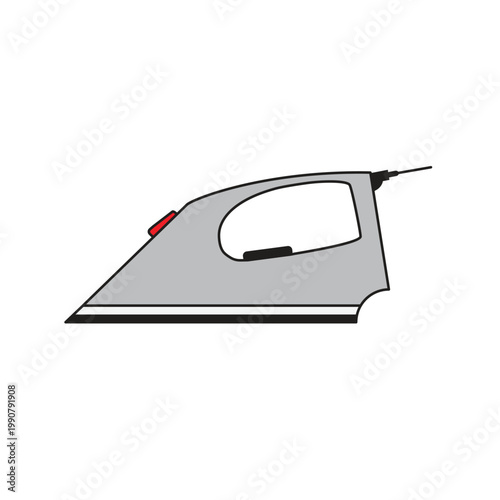 illustration of a non-stick electric iron