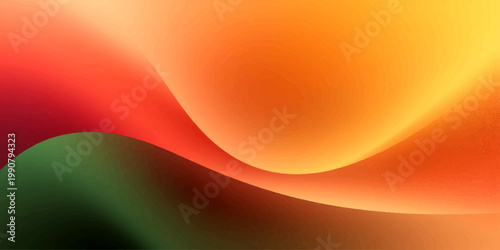 Abstract bright orange and yellow colorful background featuring vector waves and artistic light curves with a fiery energy gradient pattern for a modern decorative wallpaper design illustration