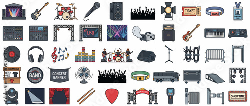 Collection of various music and audio icons.