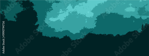 Vector A mesmerizing view of the sky painted in abstract, deep teal hues, forming a captivating aesthetic composition.