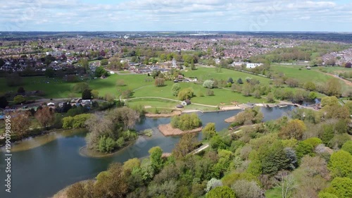 An Aerial view of Wicksteed park Kettering Northamptonshire 