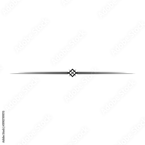 Elegant Decorative Divider with Central Diamond Ornament