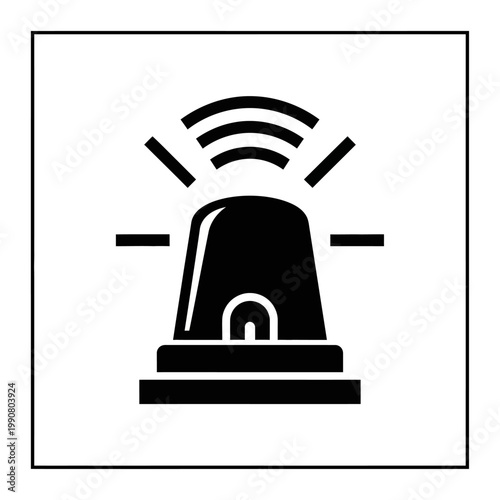Emergency Siren Light Icon Vector Illustration