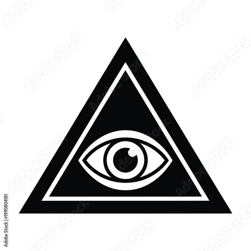 all-seeing eye in triangle symbol