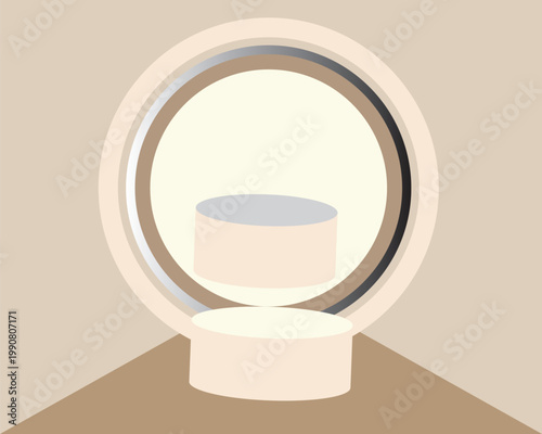A hot cup of coffee with a brown espresso icon and steam aroma design features a vector illustration of a morning breakfast beverage and caffeine mocha in a ceramic mug with a saucer