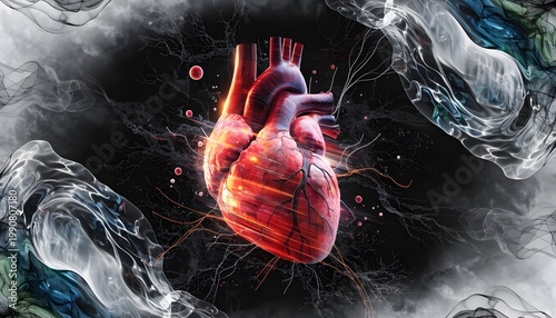 Heart Beat Medical Background Service Heal ECG Pulse Line Healthcare Concept