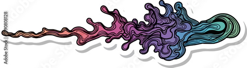 Colorful Liquid Splash Droplet Effect.